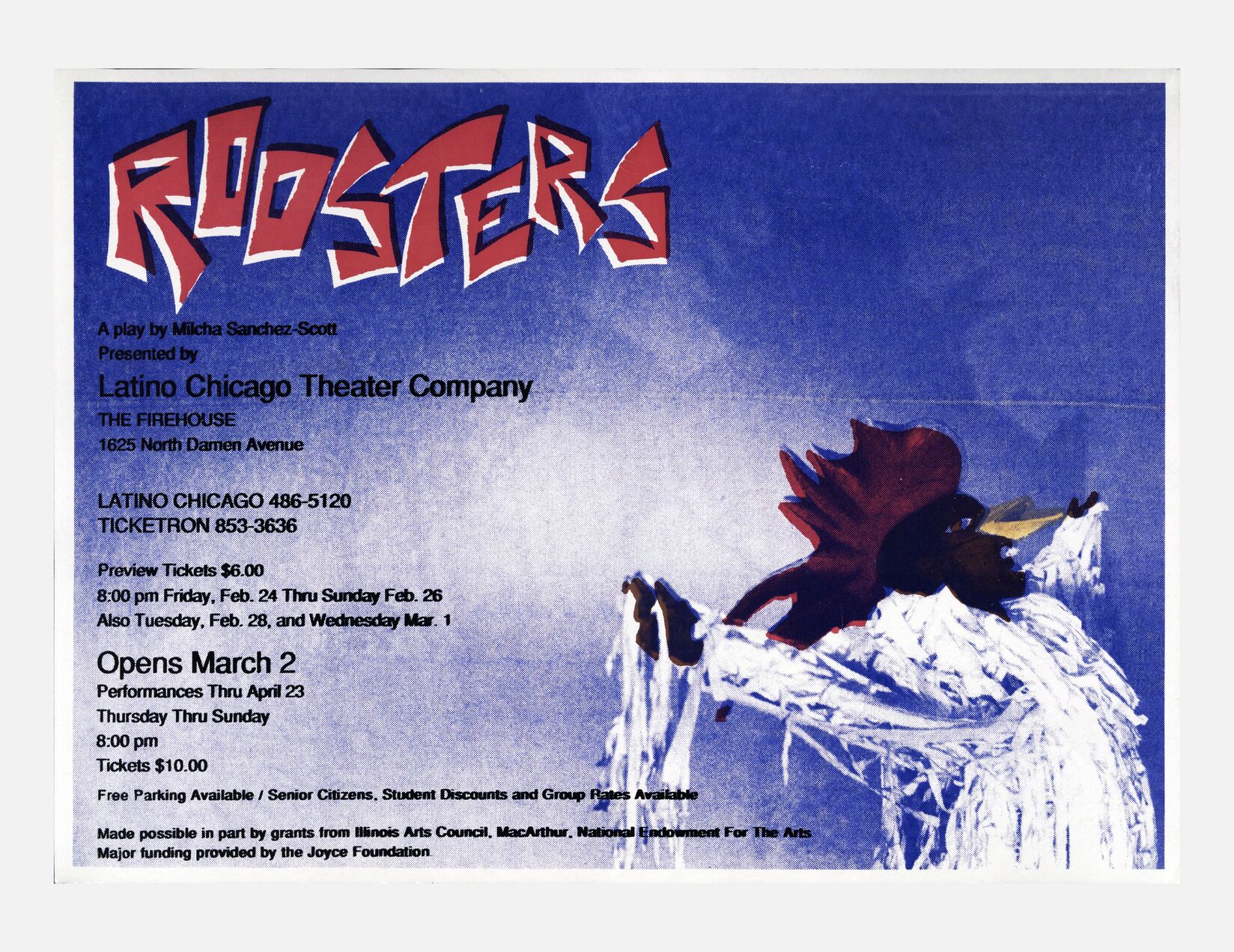 Roosters, a play by Milcha Sánchez-Scott presented by the Latino Chicago Theater Company<br><br>Roosters, una obra de Milcha Sánchez-Scott presentada por el Latino Chicago Theater Company
