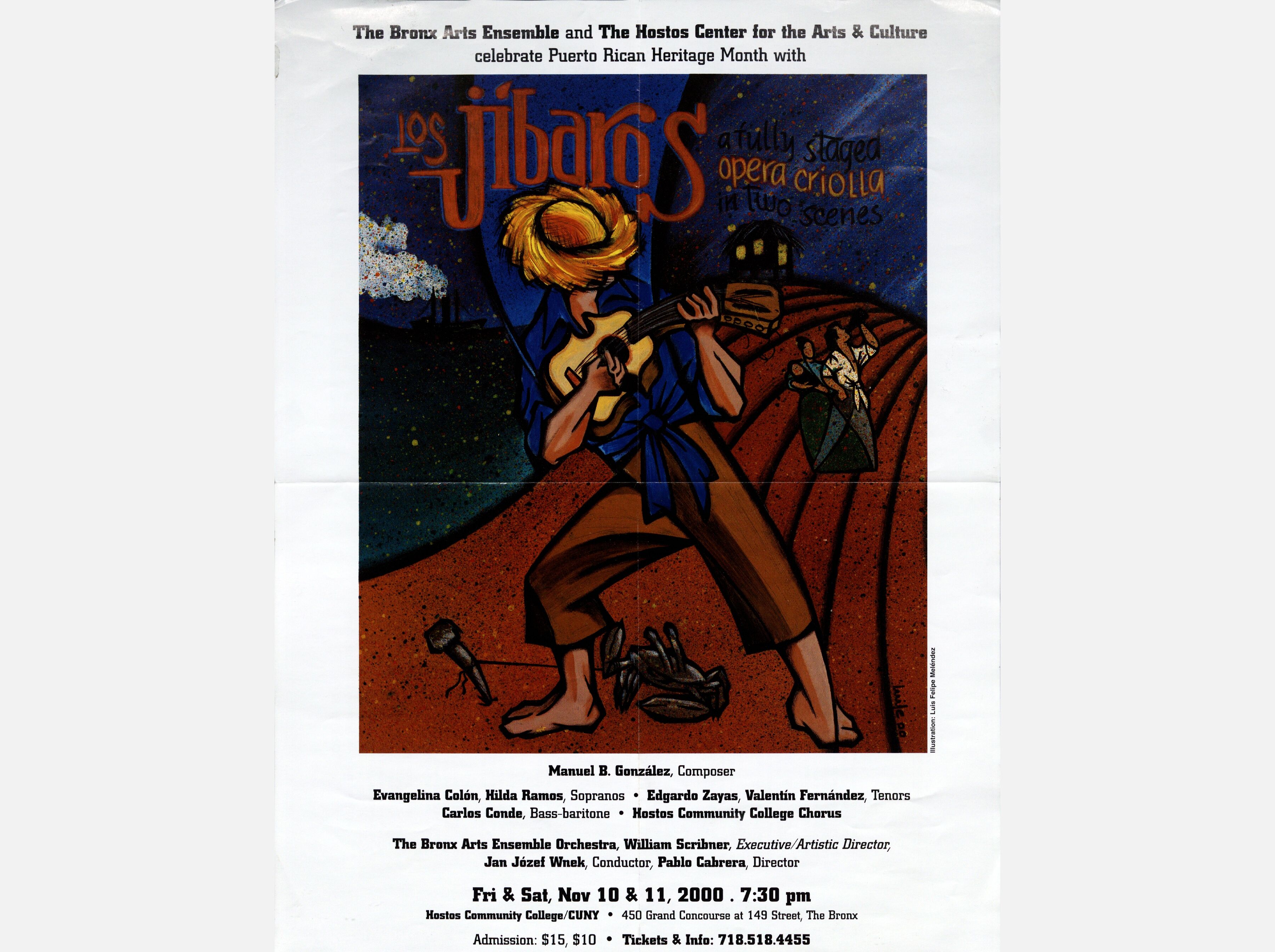 The Bronx Arts Ensemble and The Hostos Center for the Arts & Culture celebrate Puerto Rican Heritage Month with Los Jíbaros, a fully staged opera criolla in two scenes<br><br>El Bronx Arts Ensemble y el Centro Hostos para las artes y cultura celebran el mes de la herencia puertorriqueña con Los Jíbaros, una ópera criolla con dos escenas