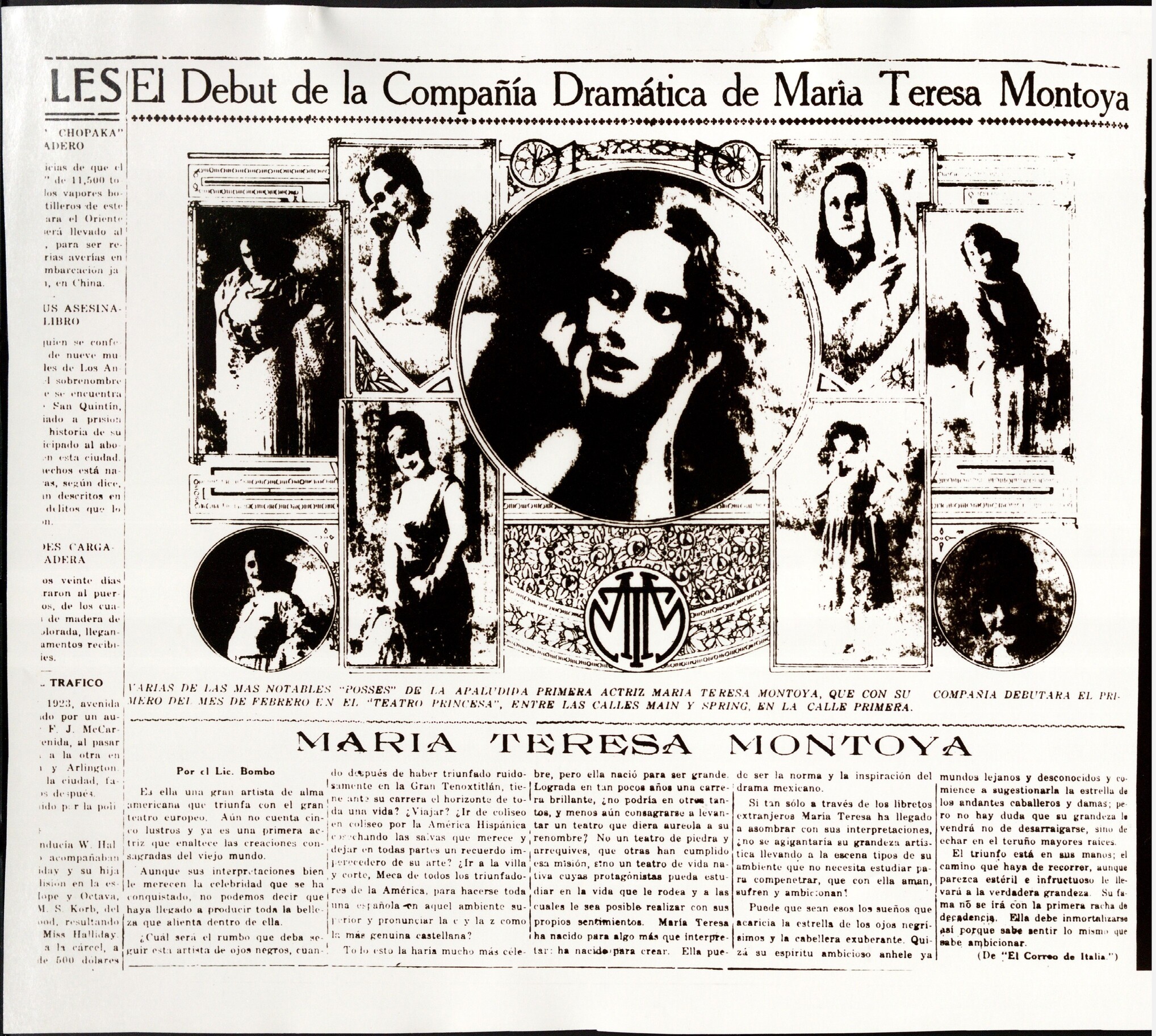 El debut de la Compañía Dramática de Maria Teresa Montoya<br><br>Debut of Maria Teresa Montoya's Theater Company 