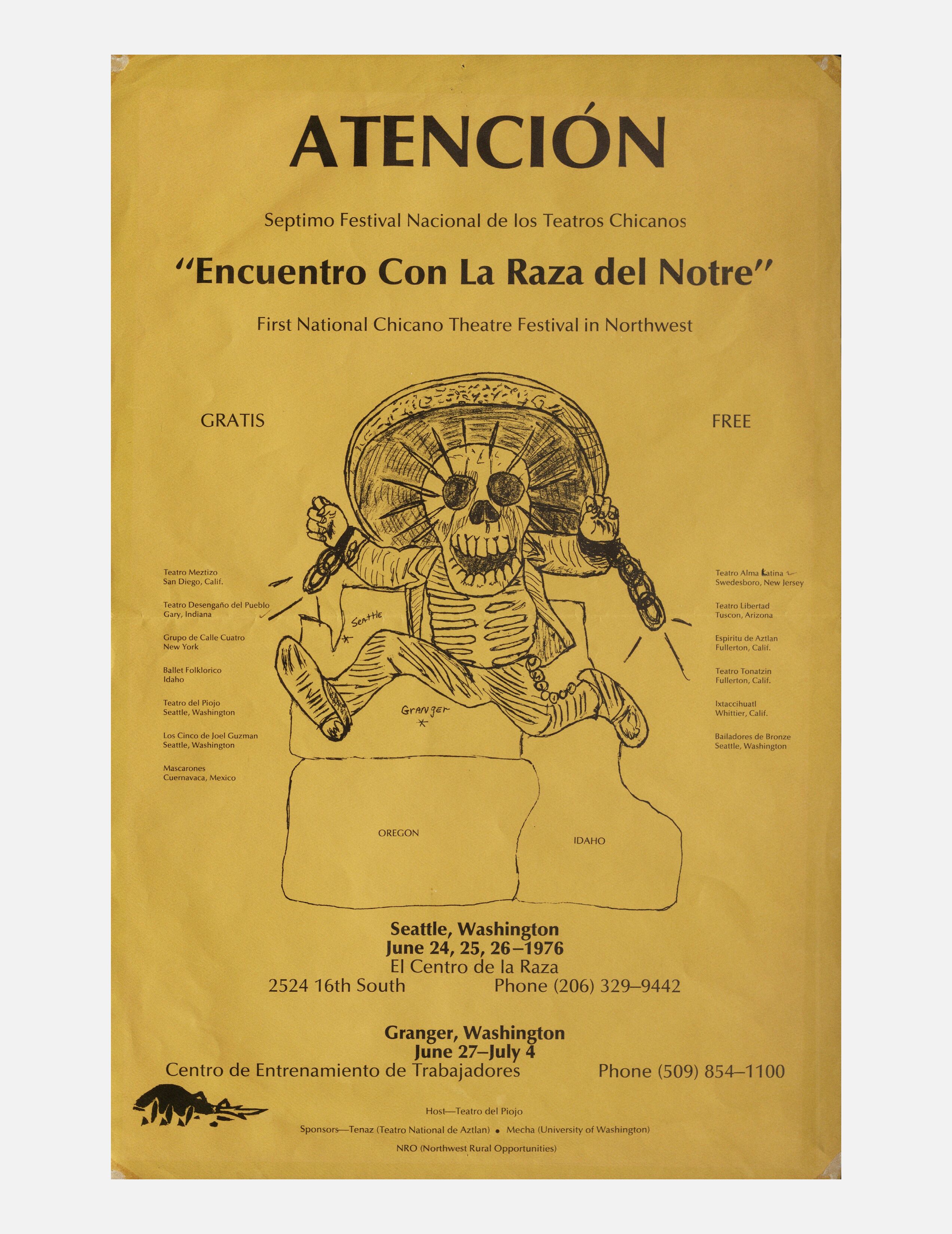 Septimo Festival Nacional de los Teatros Chicanos' Encuentro con la Raza del Norte<br><br>Seventh National Festival of the Teatros Chicanos' Encounter with the race of the North